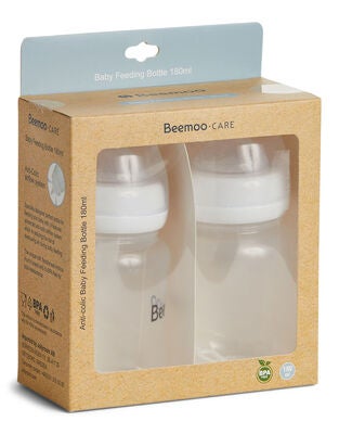 Beemoo CARE Brystmelkflaske 180 Ml 2-pack inkl. Tut
