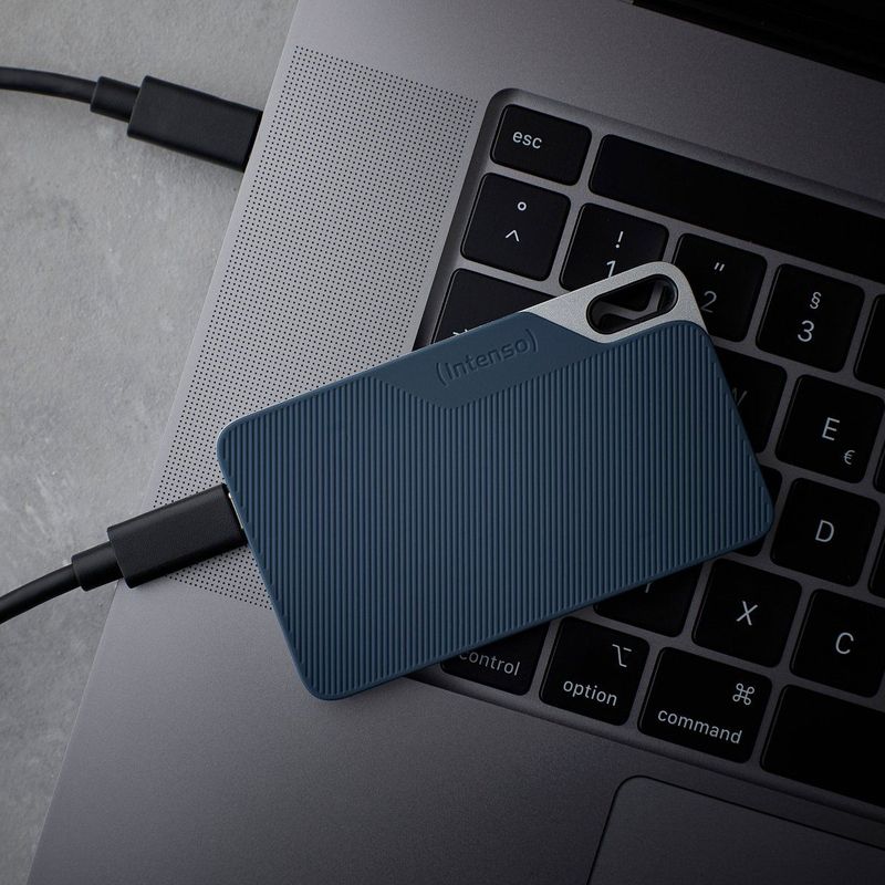 Intenso - TX100 - Externe SSD - 250GB - USB 3.2 - Schokbestendig - Grijs/Blauw