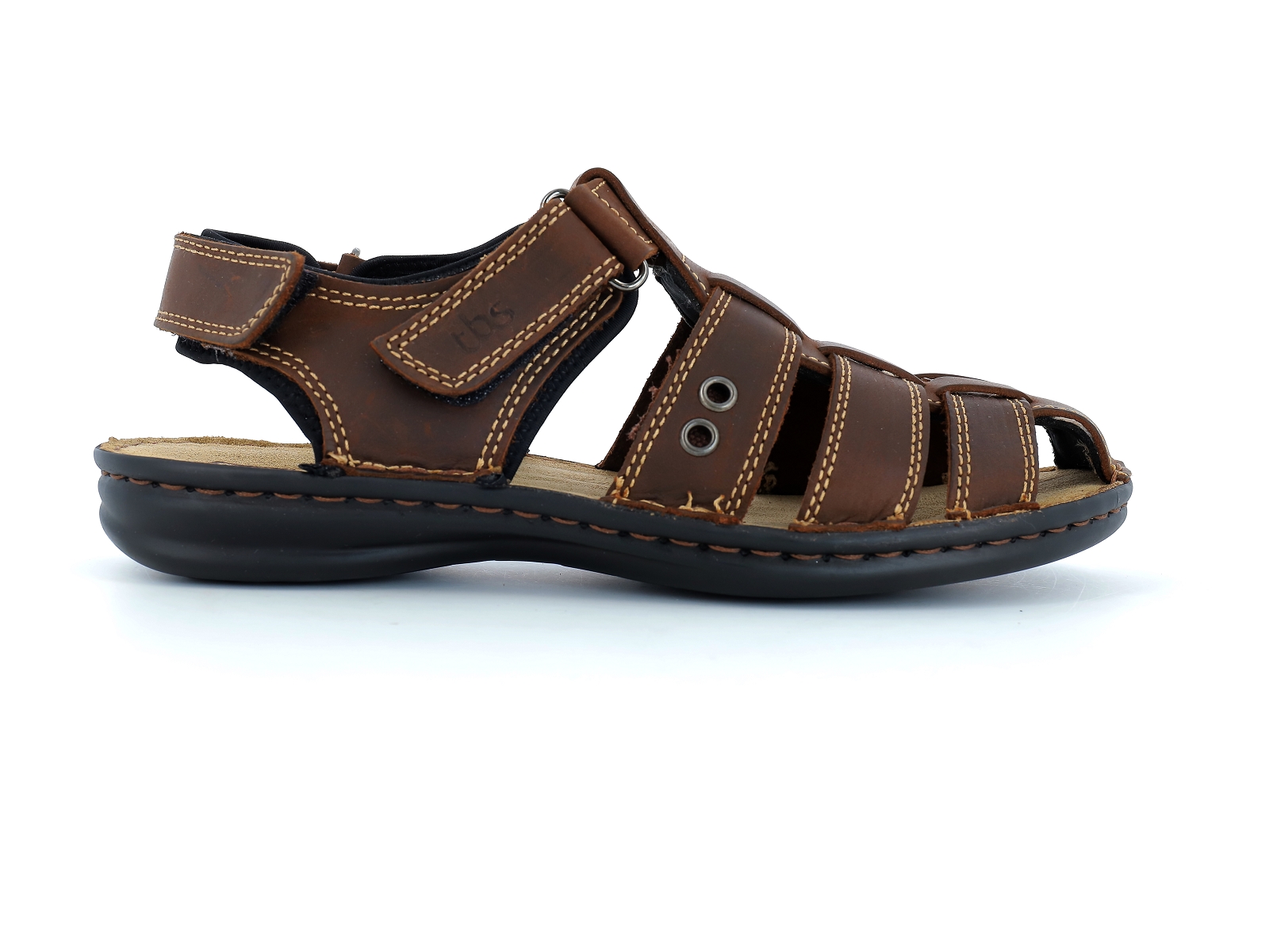 Tbs-BARROW Cuir gras Marron Foncé