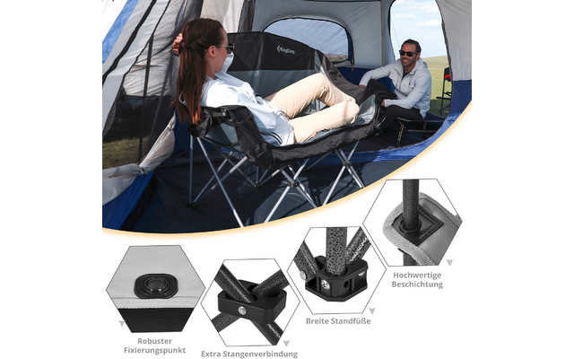 KingCamp Duo Deluxe komfortables Faltsofa für 2 Personen