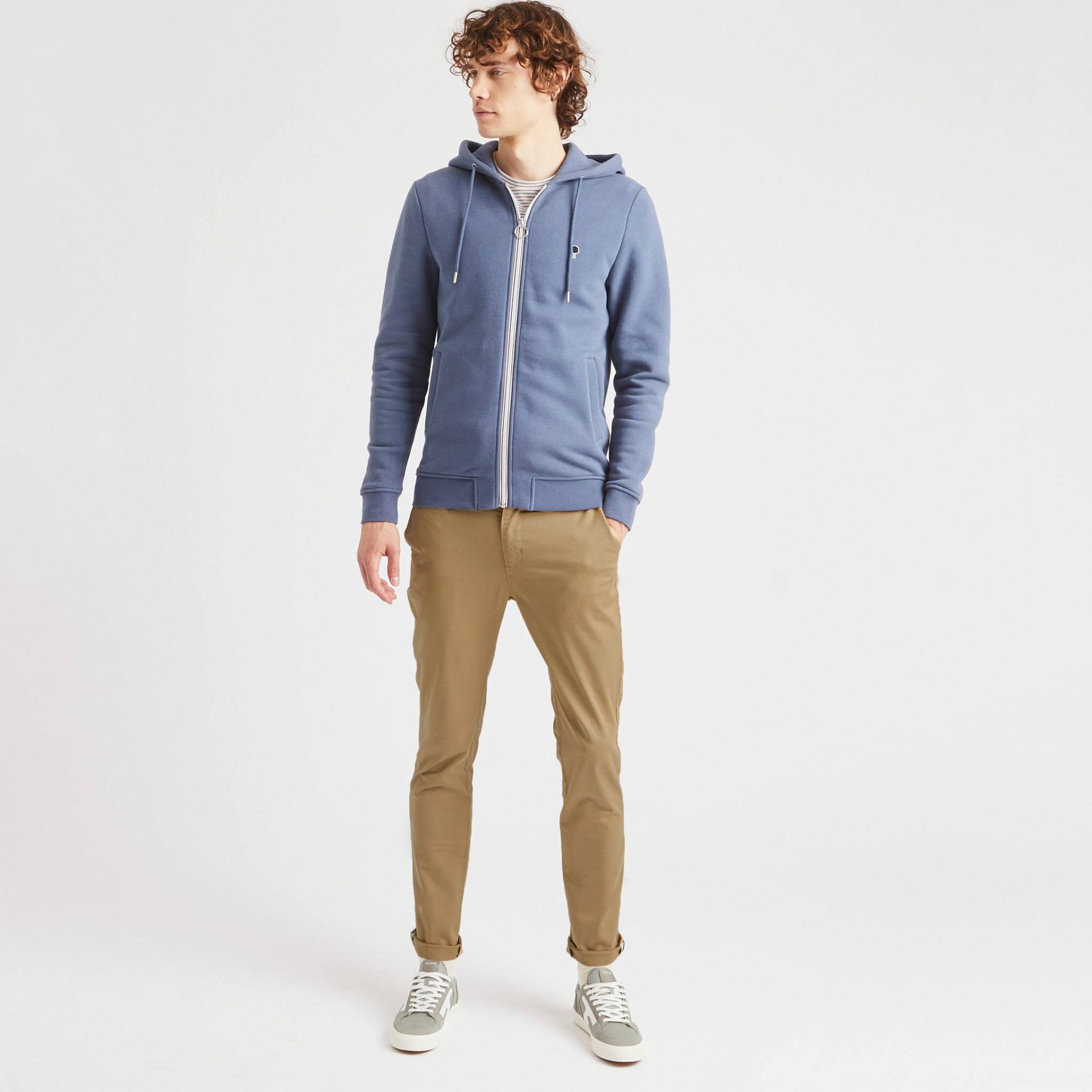 Chino sable coupe ajustée Coton organique et coton recyclé - modèle Brix