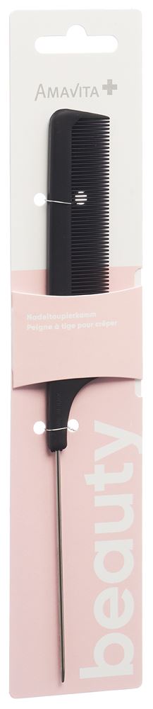 Amavita Beauty Nadeltoupierkamm 21cm Carbon schwarz 1 Stk