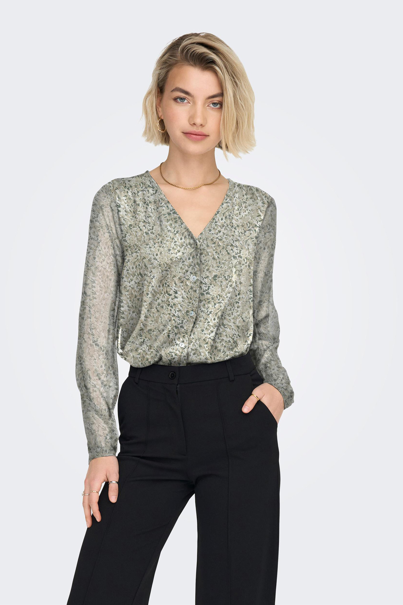 Blusa de mangas compridas