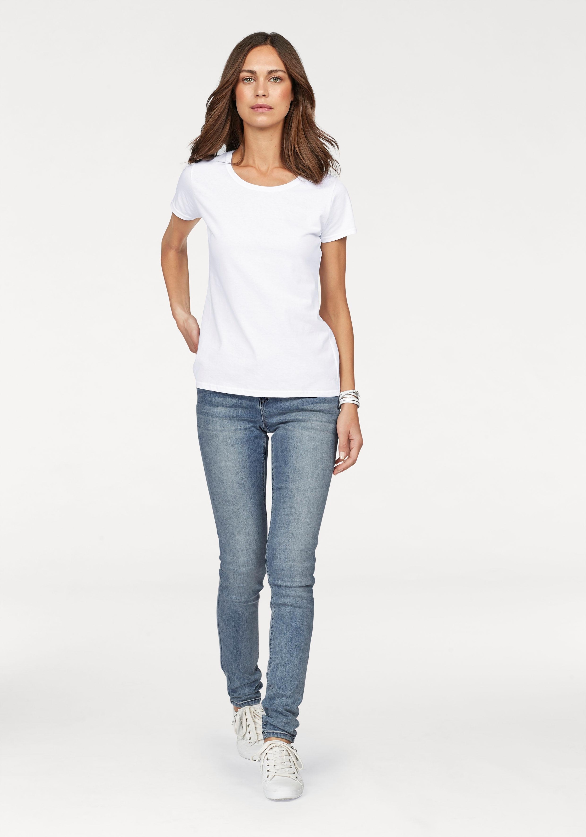 Fruit of the Loom Rundhalsshirt, 5 Stk. original T. LADY-FIT im 5er Pack