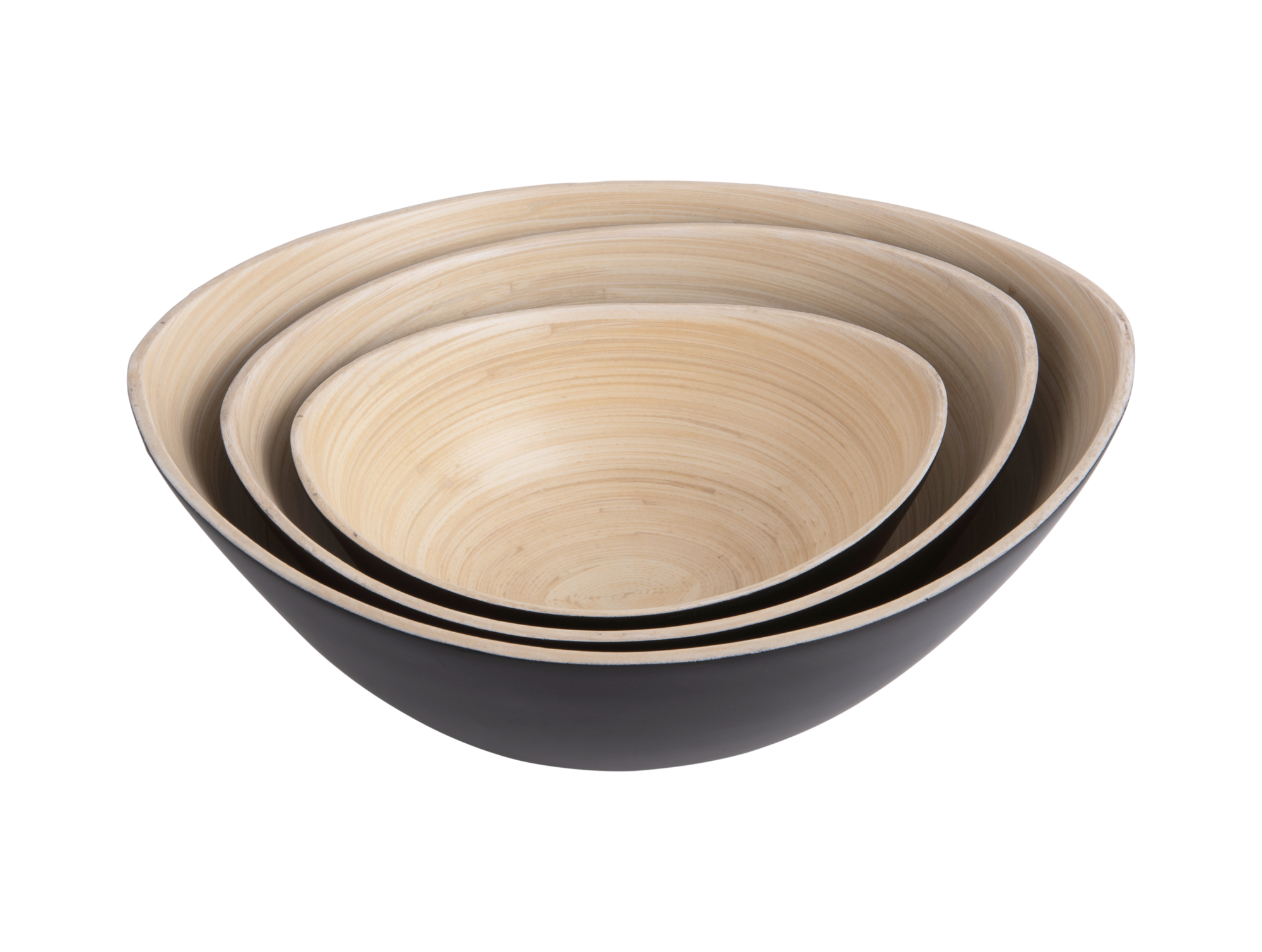 Bowl set Puro Oval bamboo black