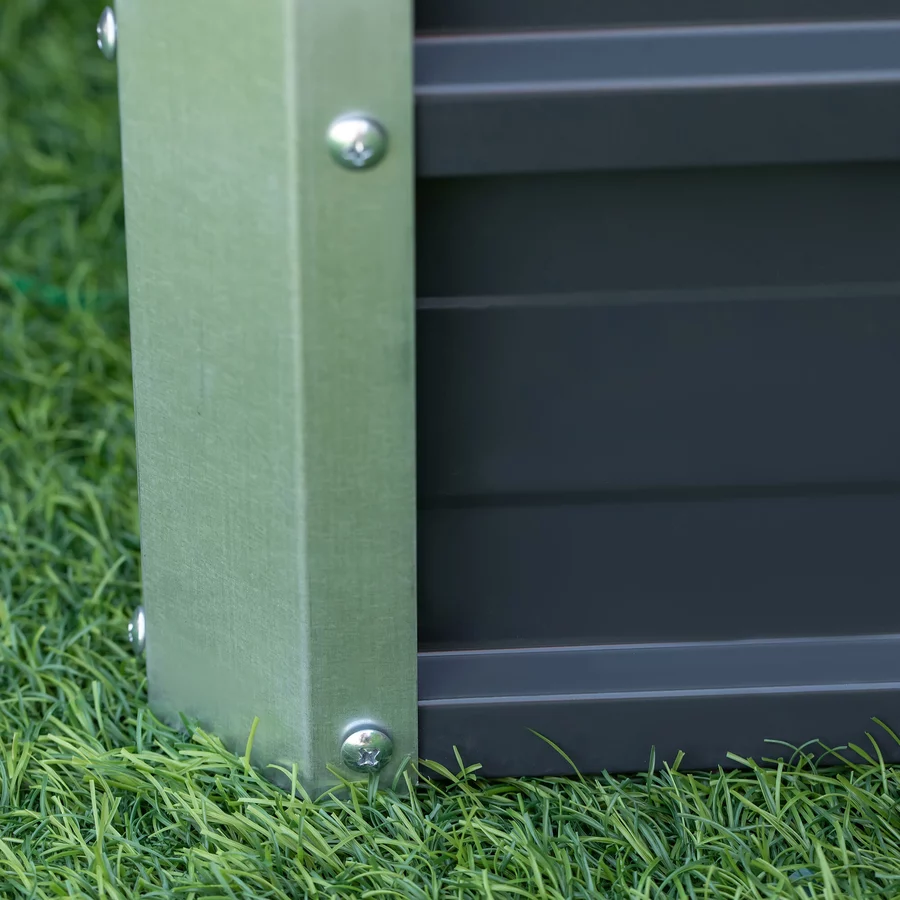 Outsunny Gartenbeet inklusive Gartenhandschuhen grau