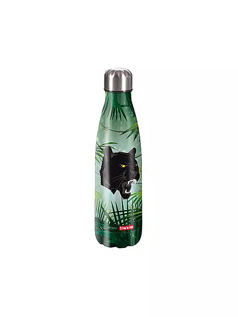 STEP BY STEP Edelstahl Trinkflasche 0,5L Wild Cat Chiko bunt