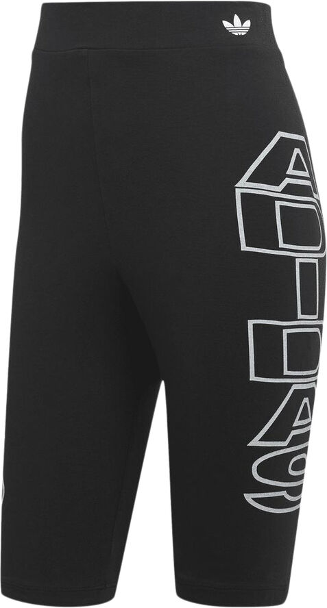 adidas Mid-Waist Letter korte tights Sort