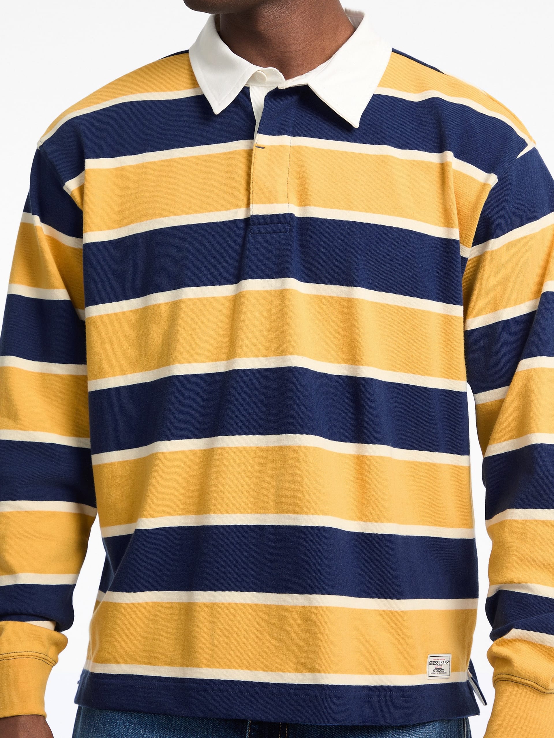 Polo de rugby listrado