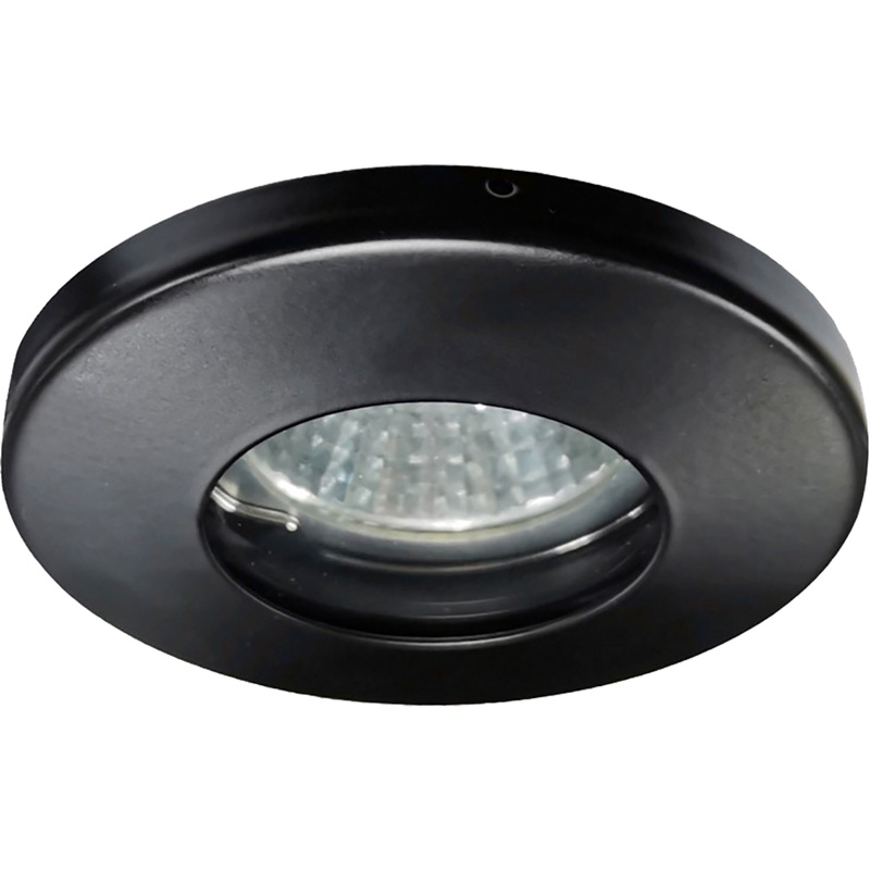Inbouwspot rond vast IP65 GU5.3 Zwart
