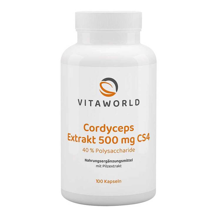 Cordyceps Extrakt 500 mg CS4 40% Polysacchar.Kapseln, 100 St