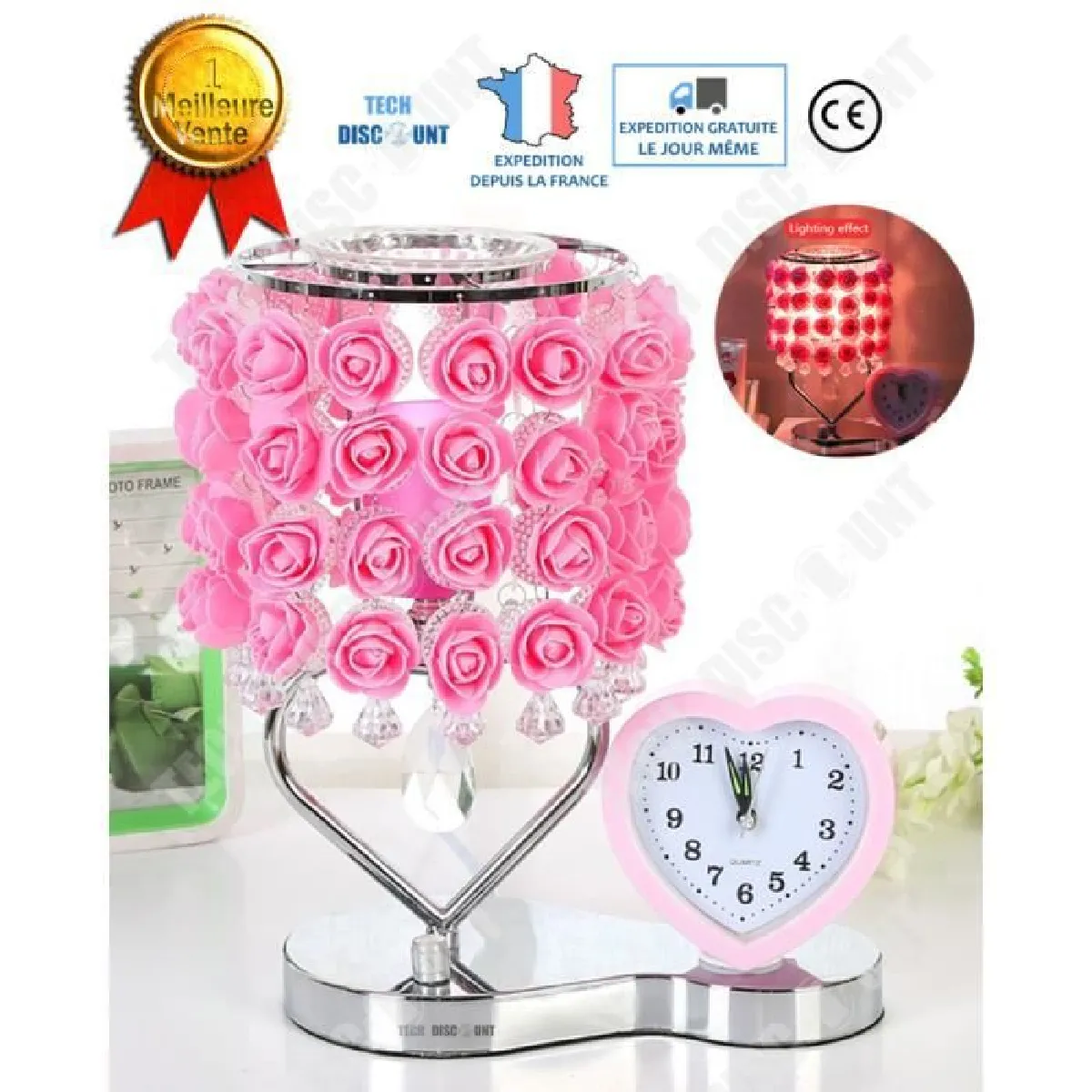 Tech Discount Réveil Parfum Roses