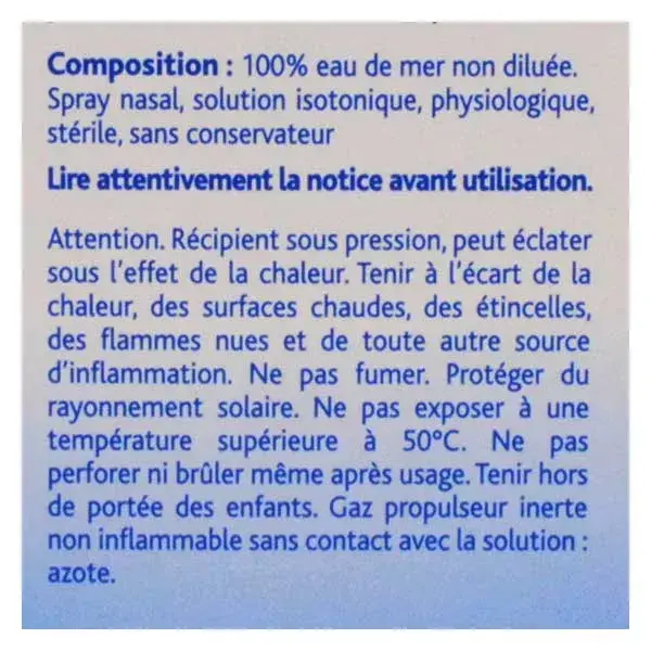 Humer Isotonique Hygiène du Nez Adulte dès 15 ans spray 150ml