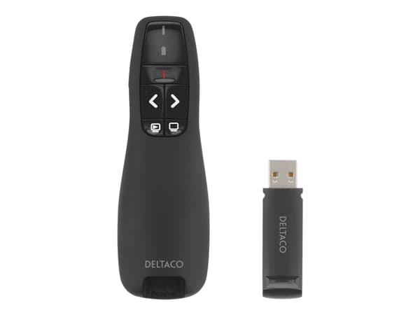 DELTACO WP-001 - Presentasjonsfjernstyring - RF - svart