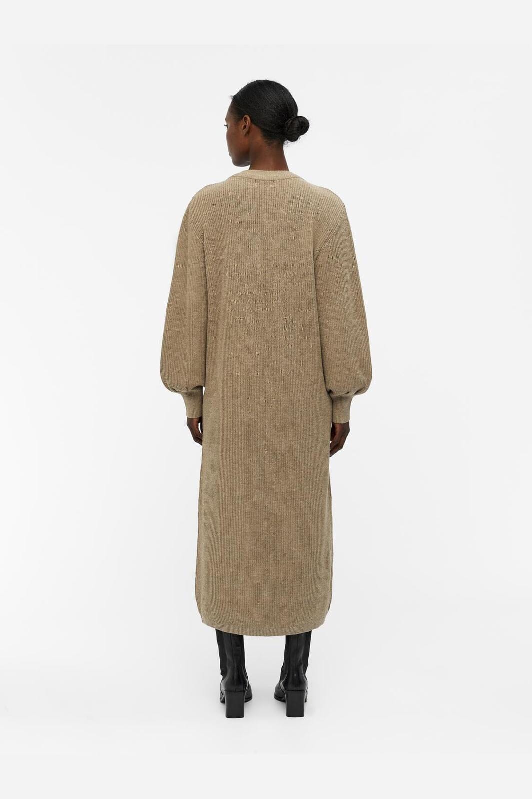 Object Objmalena L/S Knit Dress 3941896 fossil melange