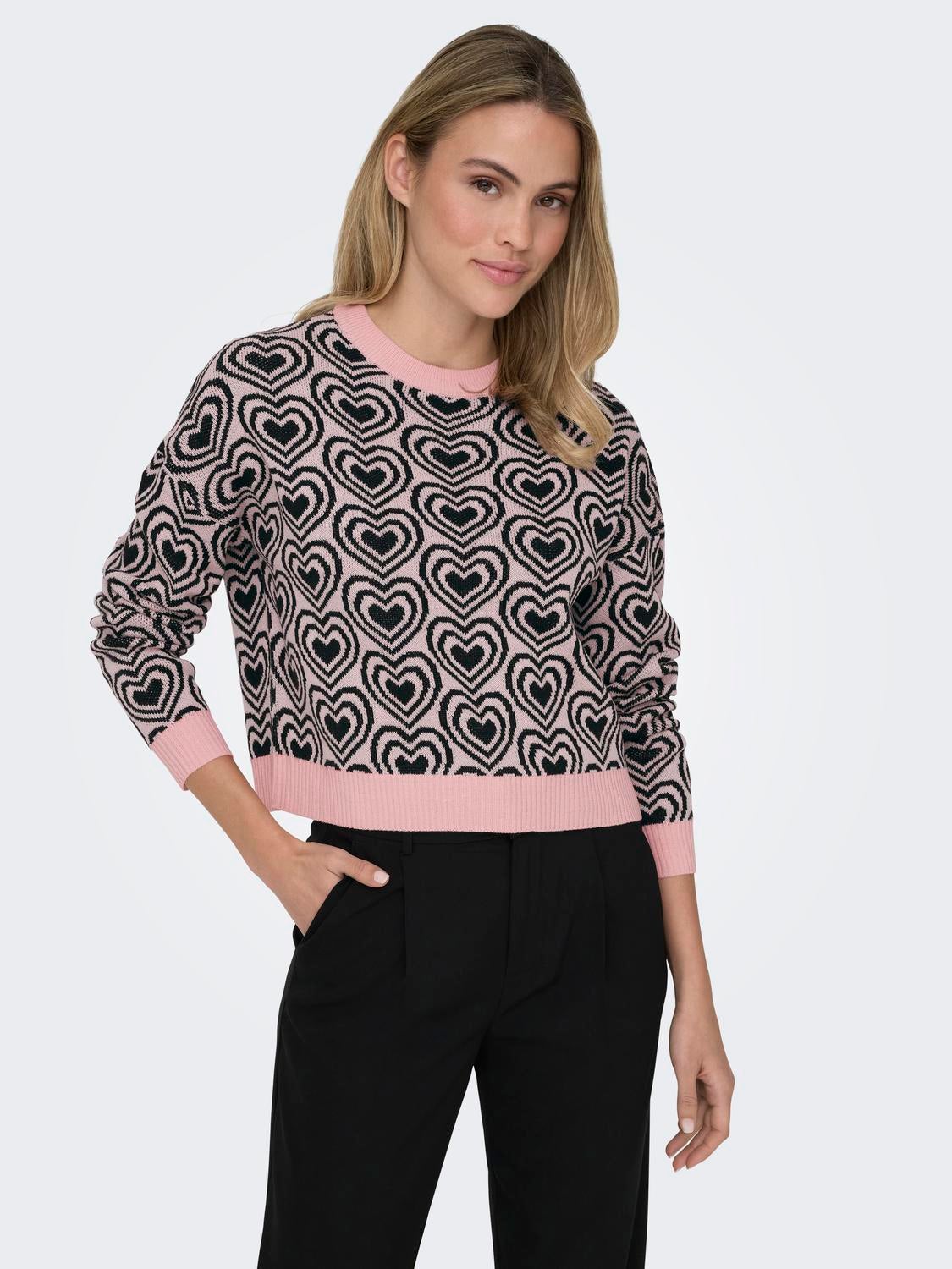 ONLBETTY Strickpullover Silver Pink