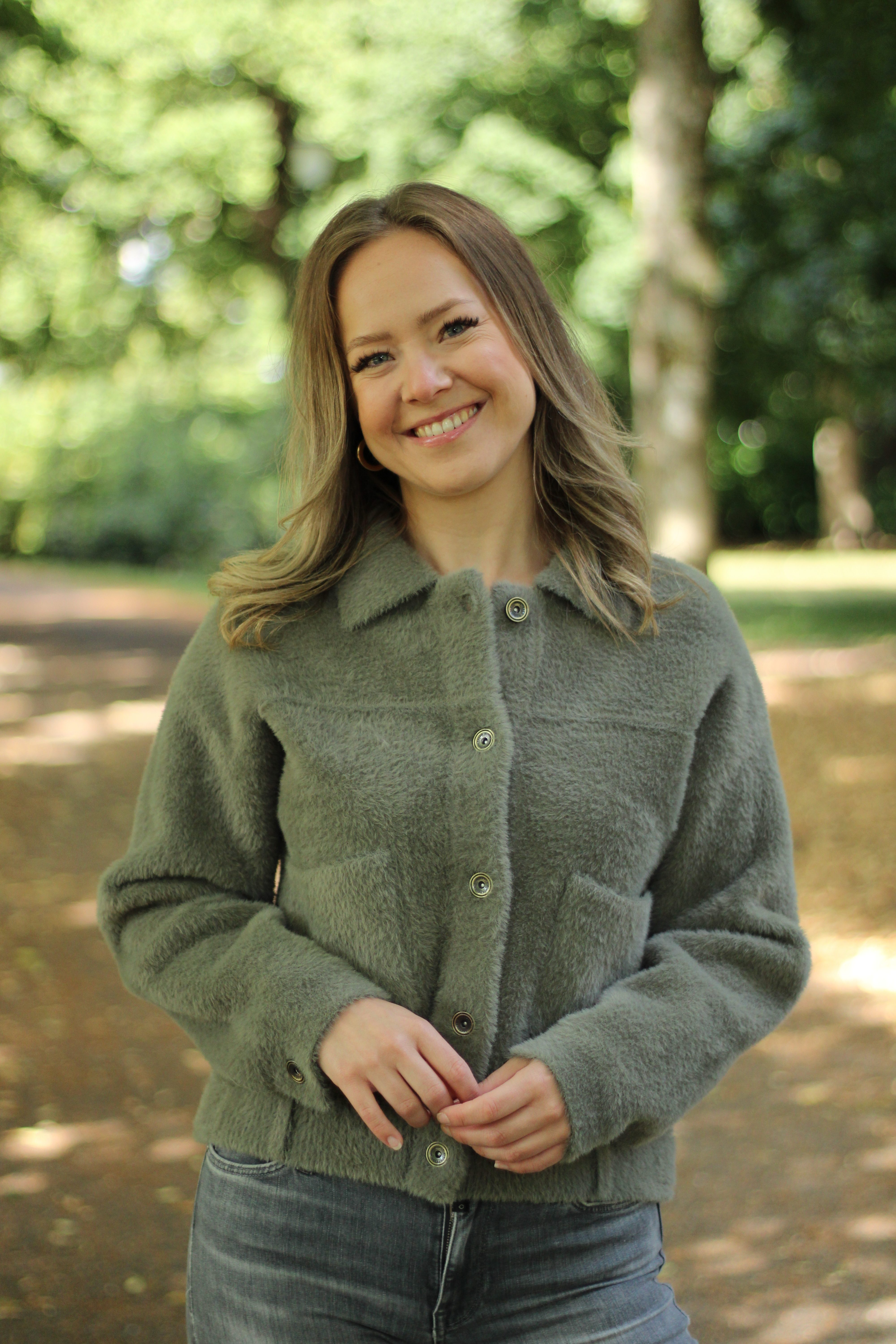 Rino & Pelle - Bubbly Boxy Jacket - Green Ash