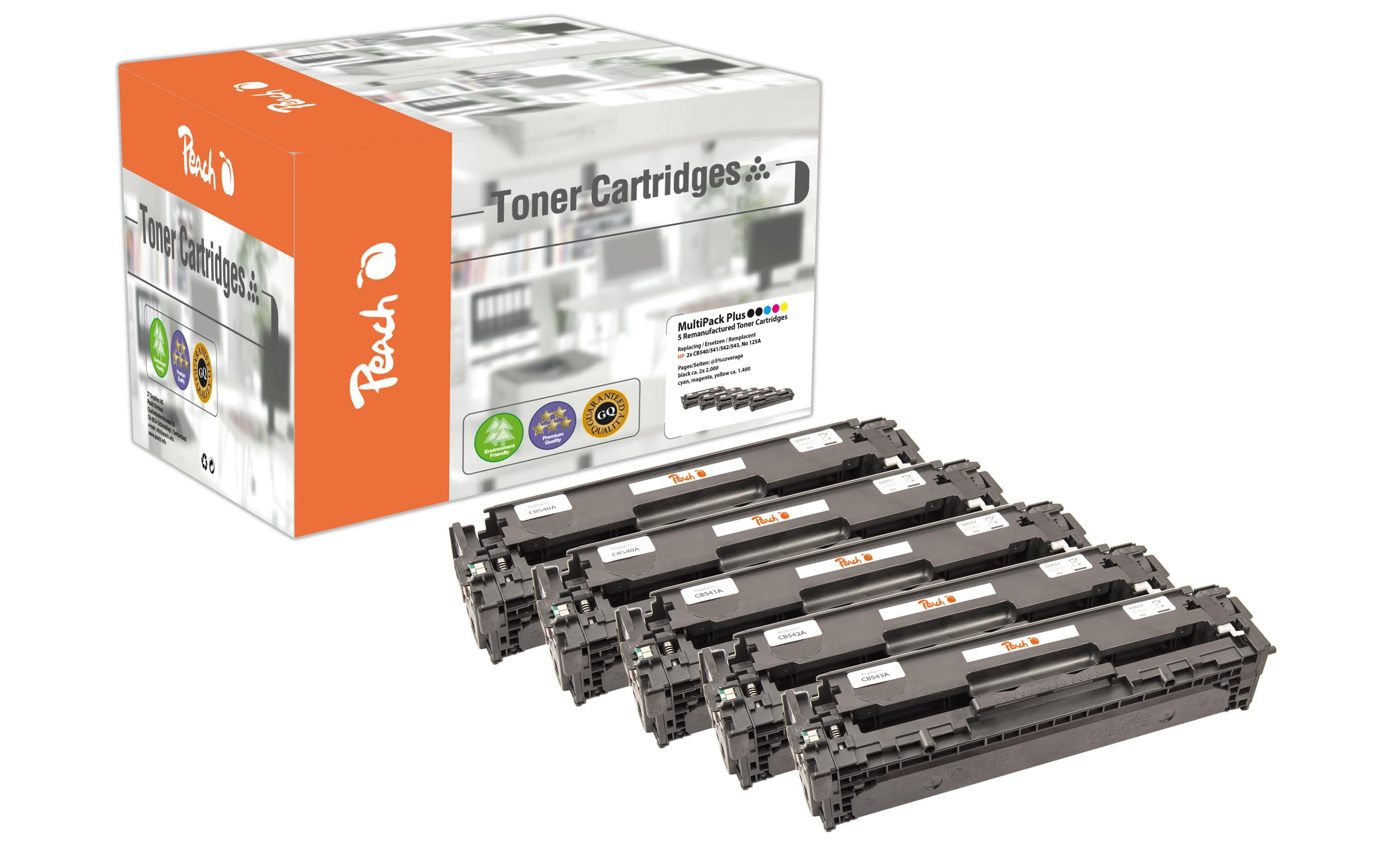 Tonerset HP Nr. 125A (CB540-4) C, M, Y, 2x BK<br>Toner, Kombi-Pack Schwarz, Cyan, Magenta und Gelb