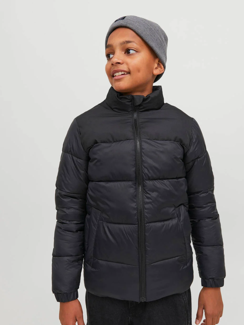 JACK & JONES muts JACDNA grijs melange