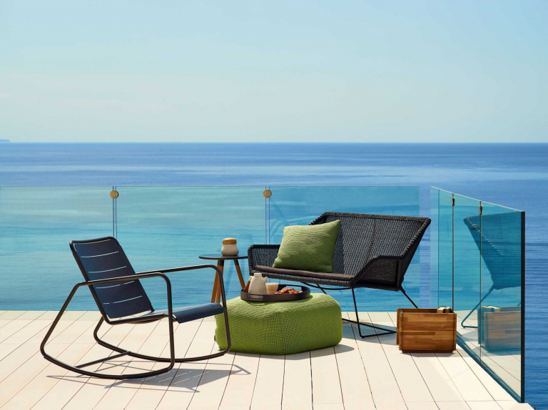 Cane-Line Breeze 2-zits loungebank light grey