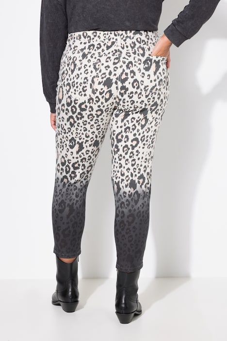 Hose, Slim Fit, Leo-Musterverlauf, 4-Pocket