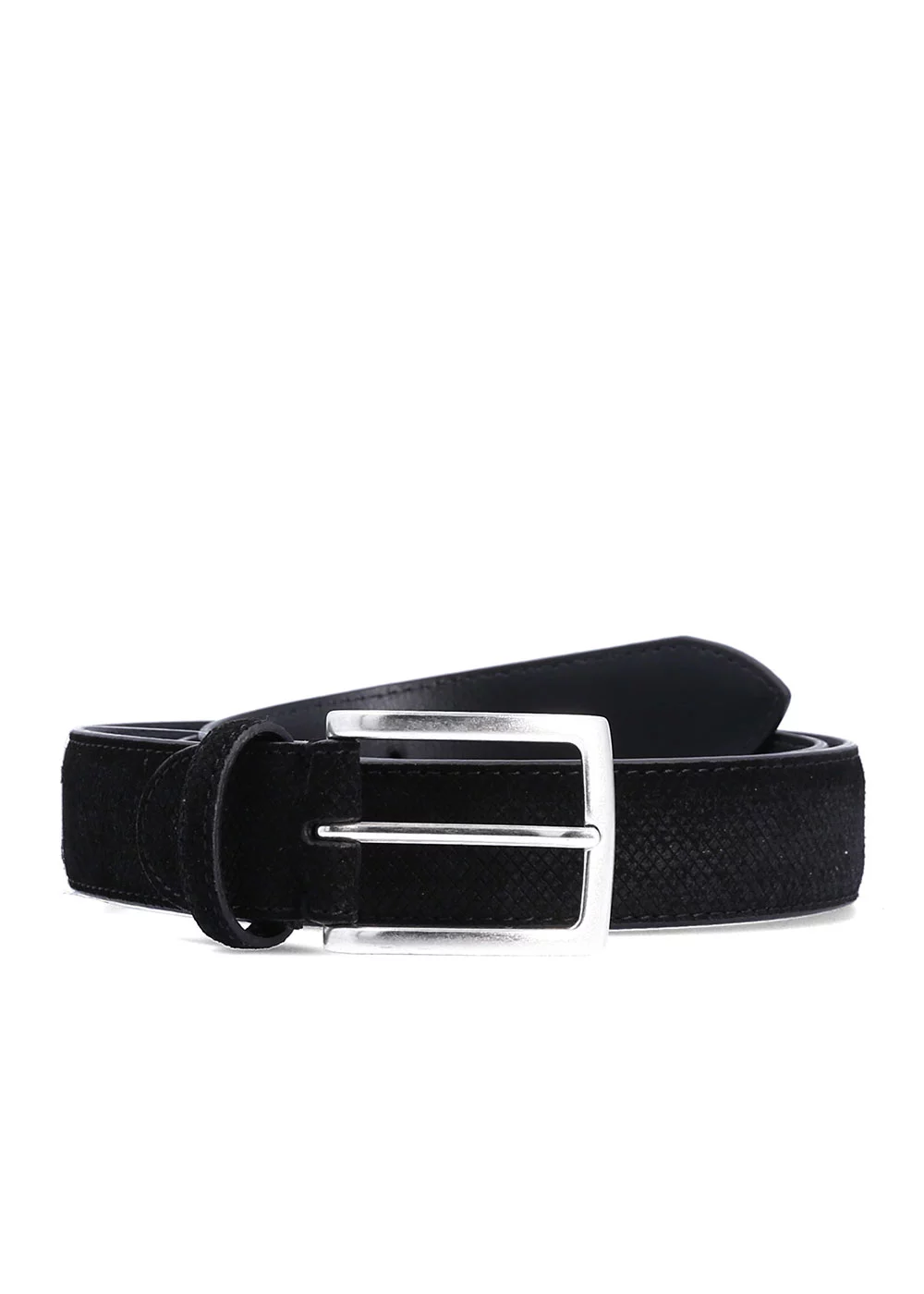 CEINTURE IGOR VELOURS NOIR STRIEE