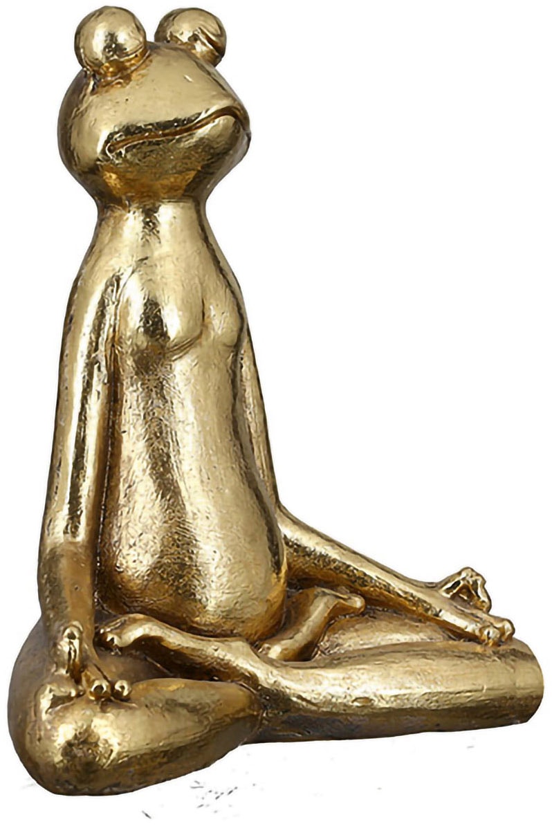 GILDE Tierfigur »Figur Frosch Yoga goldfarben H. 50,5 cm«