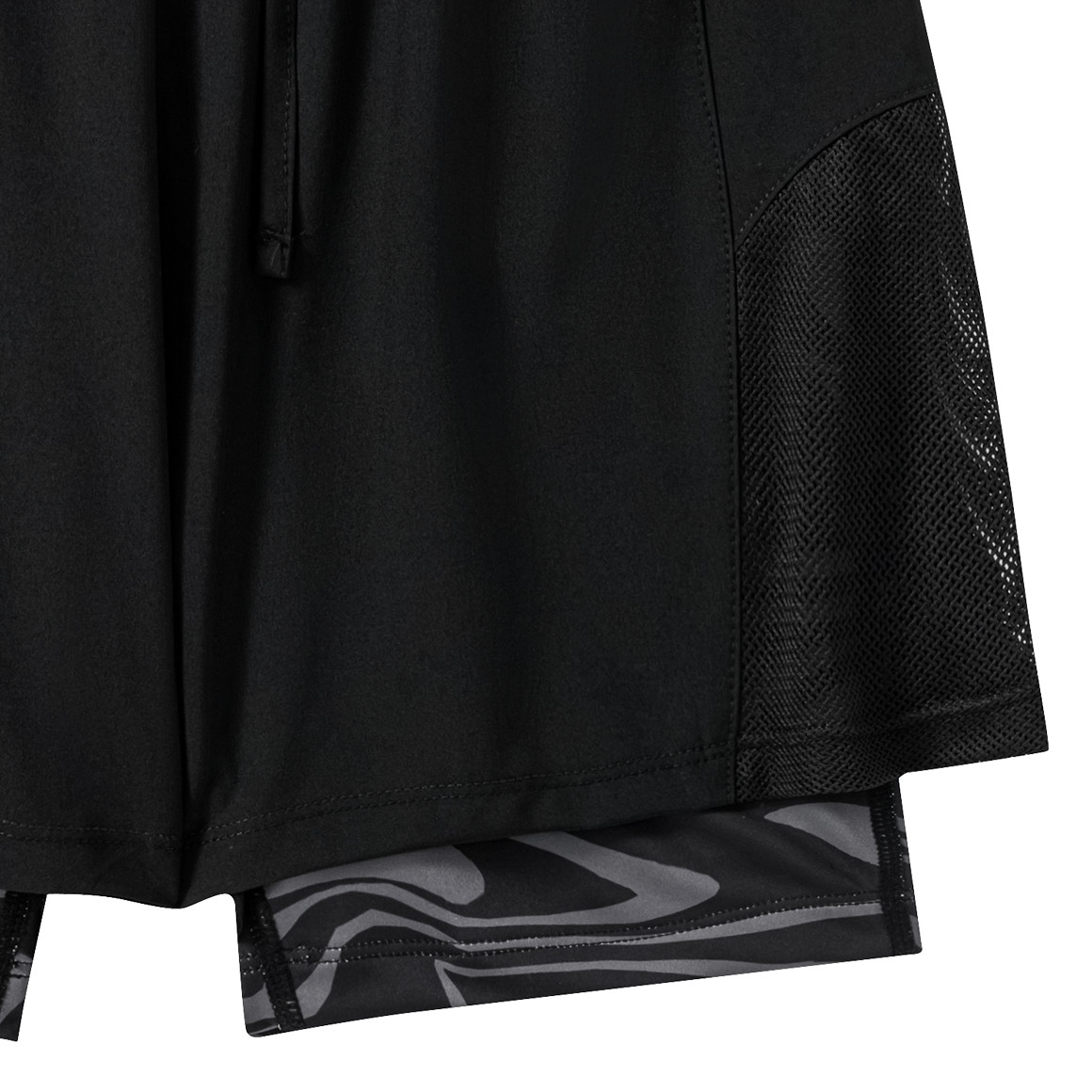 Beatwear Mädchen Sport-Shorts im 2-in-1-Design schwarz