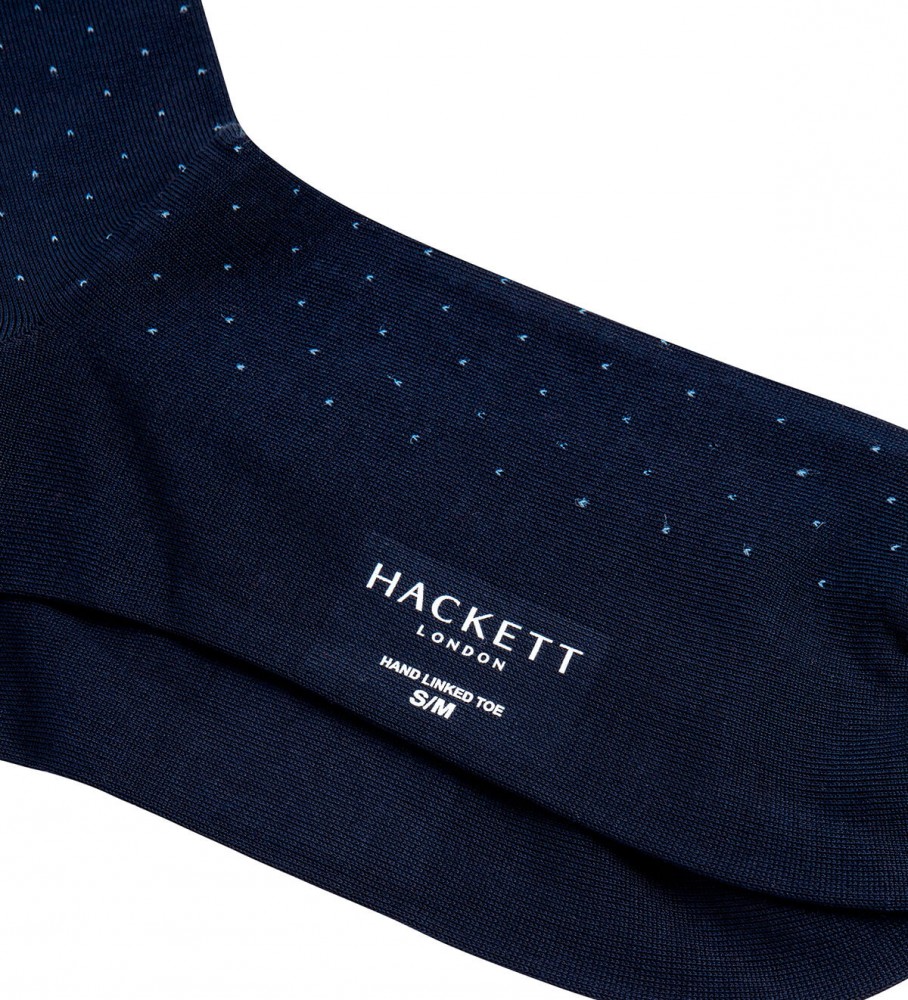 Meias Hackett azul-marinho com estampa de bolinhas