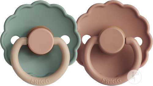 Frigg Daisy Duo Sucettes +0 Mois Latex Taille 1 Willow Et Gold 2 Pièces