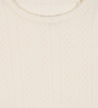 Konges Sløjd Bluse - Minna - Antique White m. Lochmuster