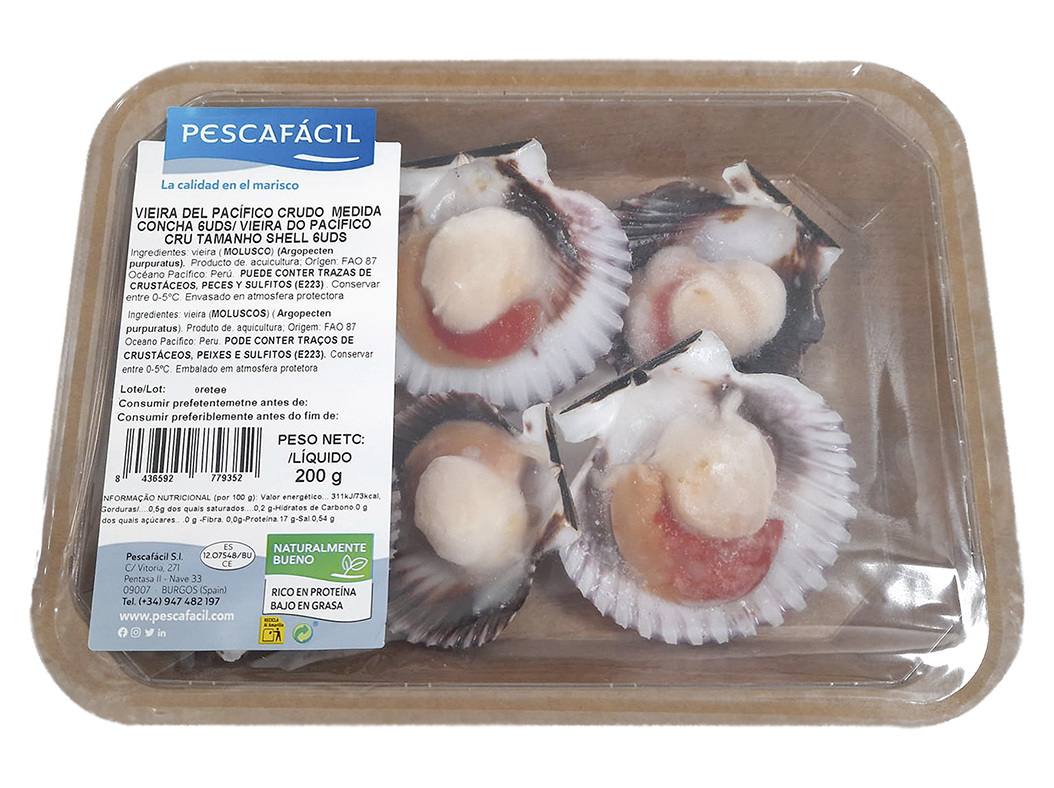 VIEIRAS DO PACÍFICO FRESCAS 200G