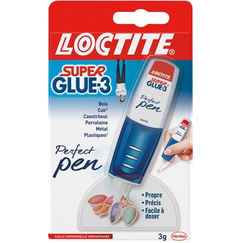 Colle SuperGlue3 gel Perfect Pen Loctite - Tube 3 g