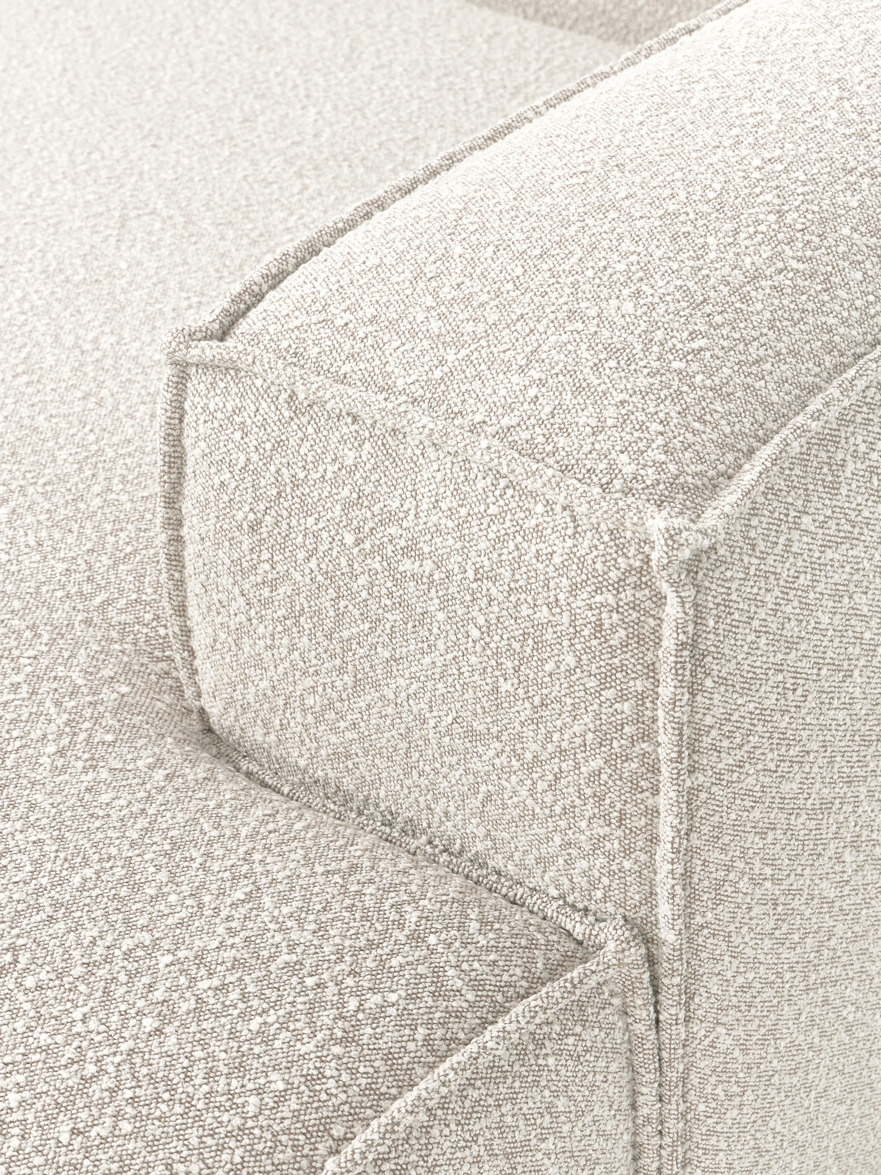 Chaise longue hoekmodule Lennon van bouclé