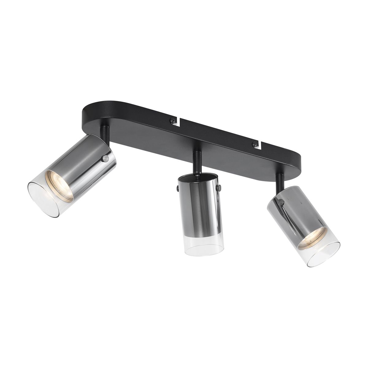 Moderne plafondspot gunmetal 3-lichts draai- en verstelbaar - Drain