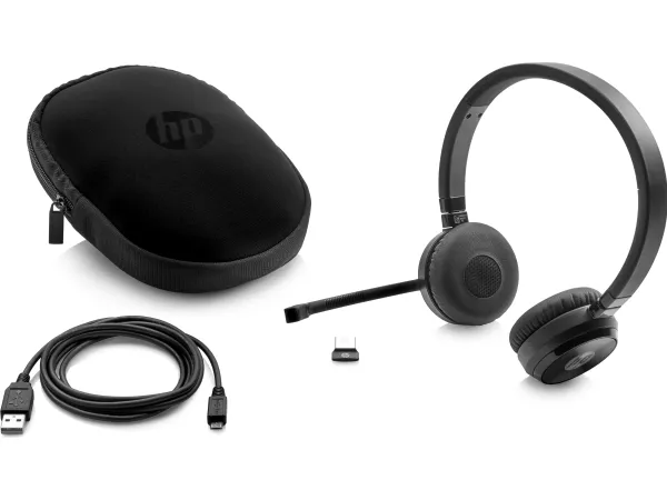 HP UC Wireless Duo - Headset - på øret - Bluetooth - trådløs - NFC