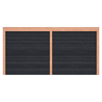 Tuinhuis Douglas Zwart Zweeds Rabat 495x255cm symmetrisch