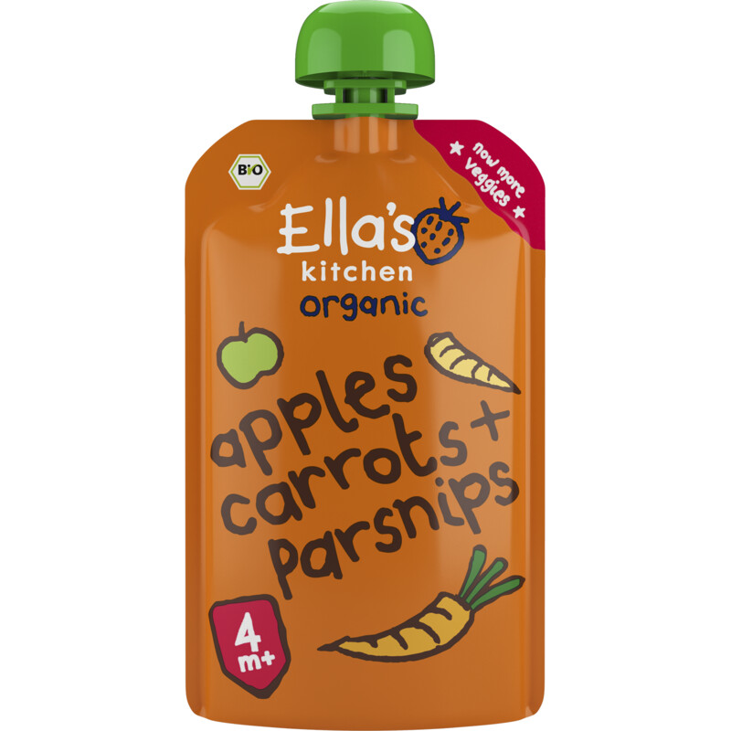 Ella's kitchen Wortels, appels + pastinaak 4m+ bio