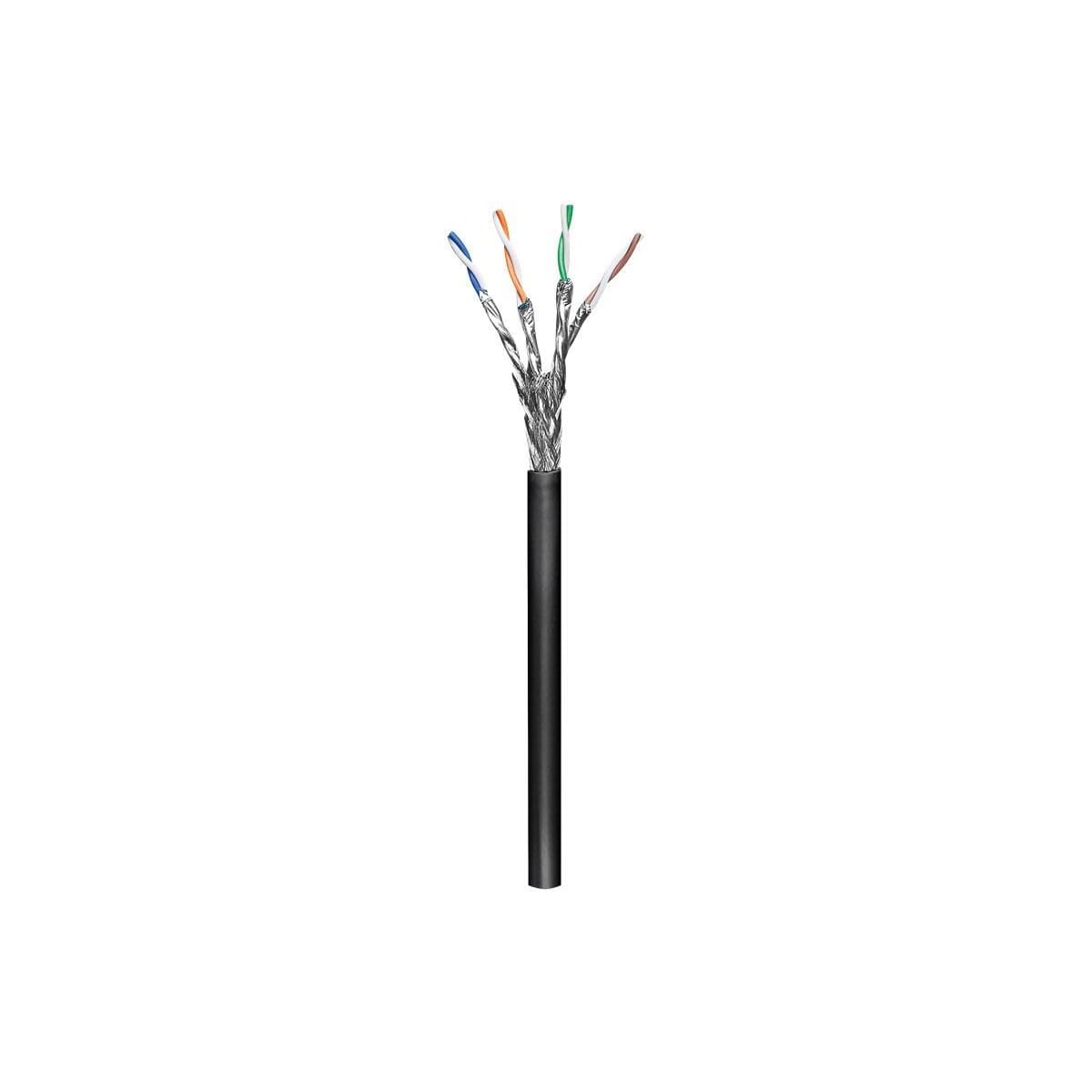 Goobay CAT 6 utendørs nettverkskabel, S/FTP (PiMF), sort