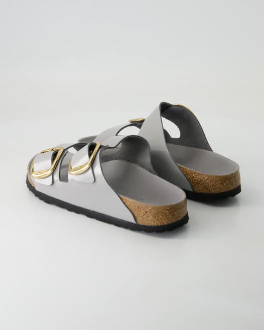 Birkenstock Arizona Big Buckle Pantoletten in Grau