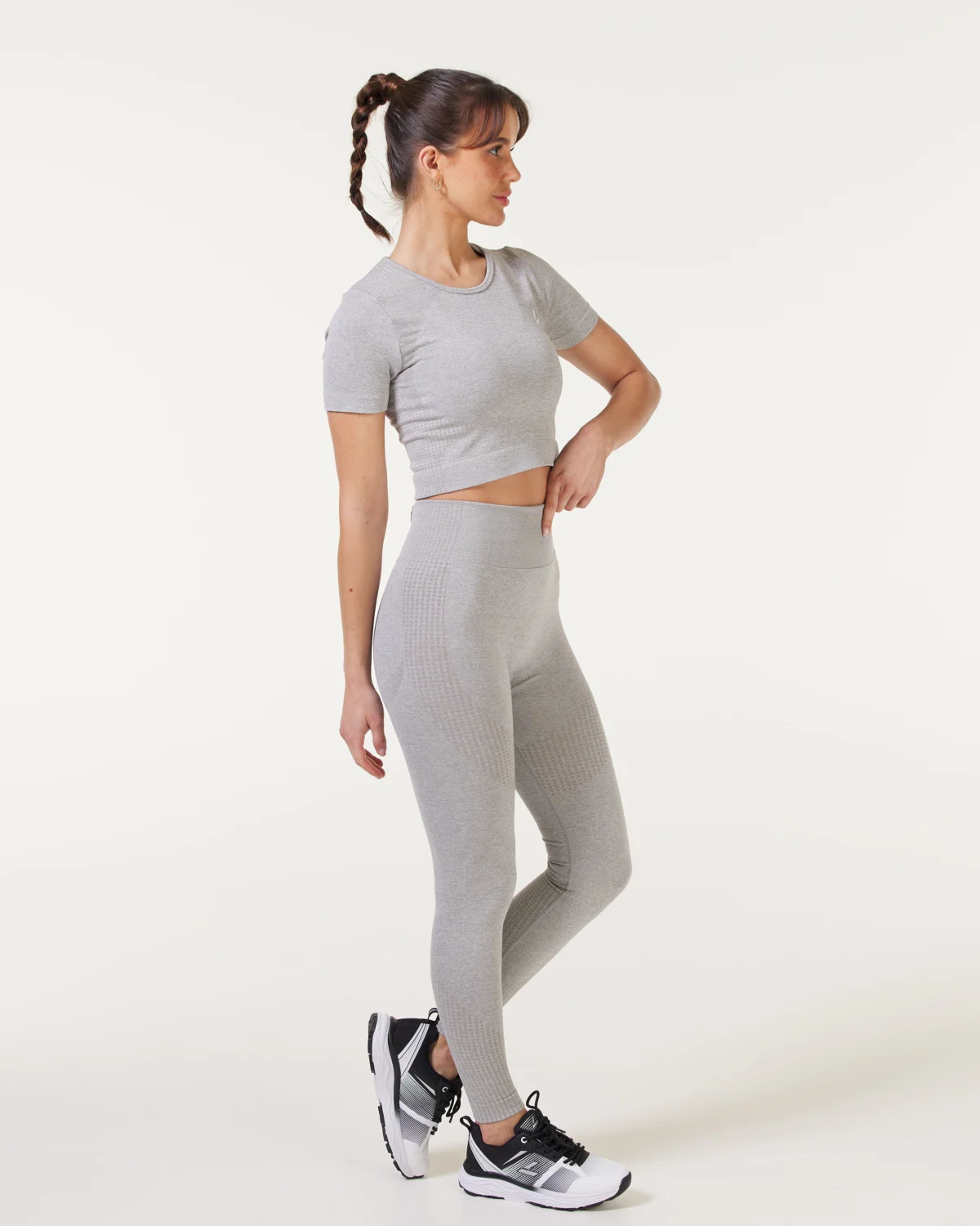 LEVITY Phase Seamless Tights Grey Melange