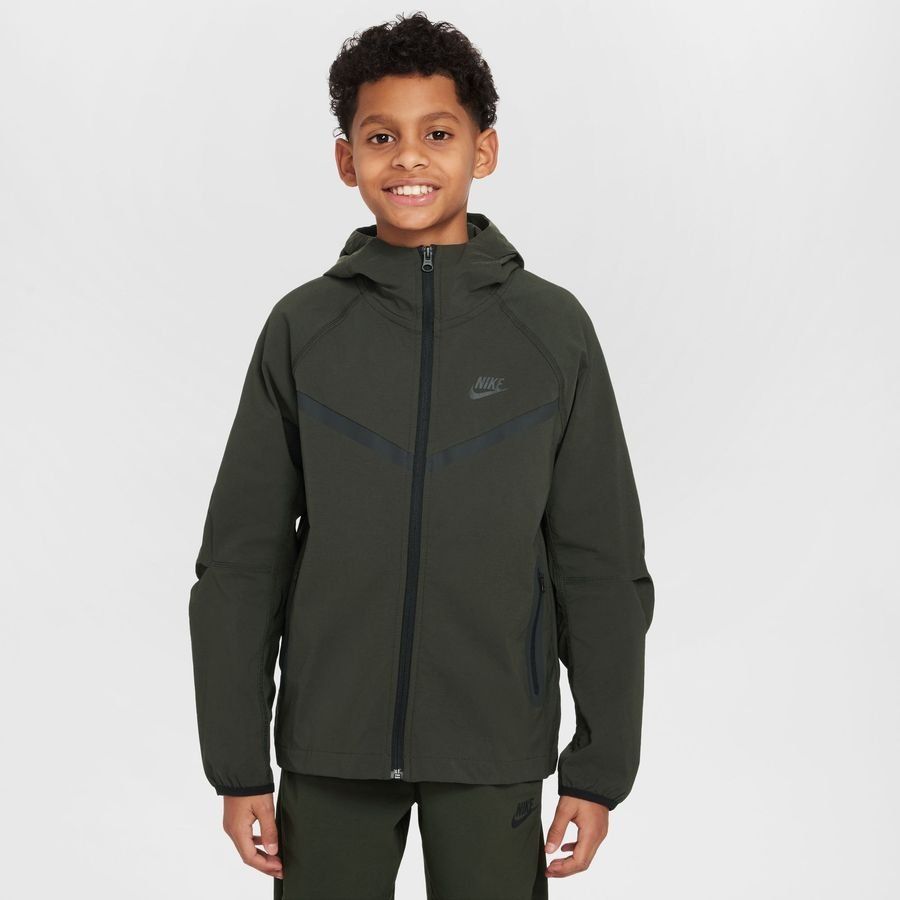 Nike Sweat à Capuche Woven Tech Fleece - Vert/Noir