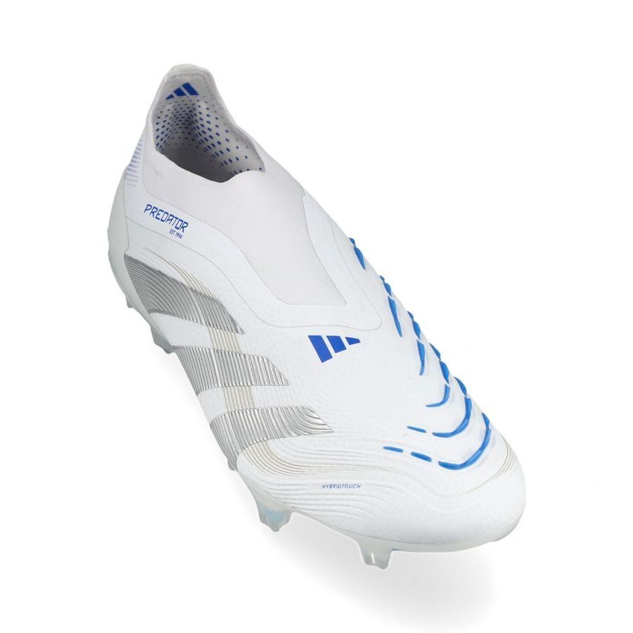 adidas Predator Elite Laceless FG Polar Victory - Blanc/Argenté/Bleu