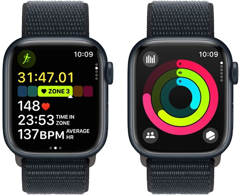 Apple Watch Series 9 GPS   Cellular 45mm Midnight Aluminium Case with Midnight Sport Loop