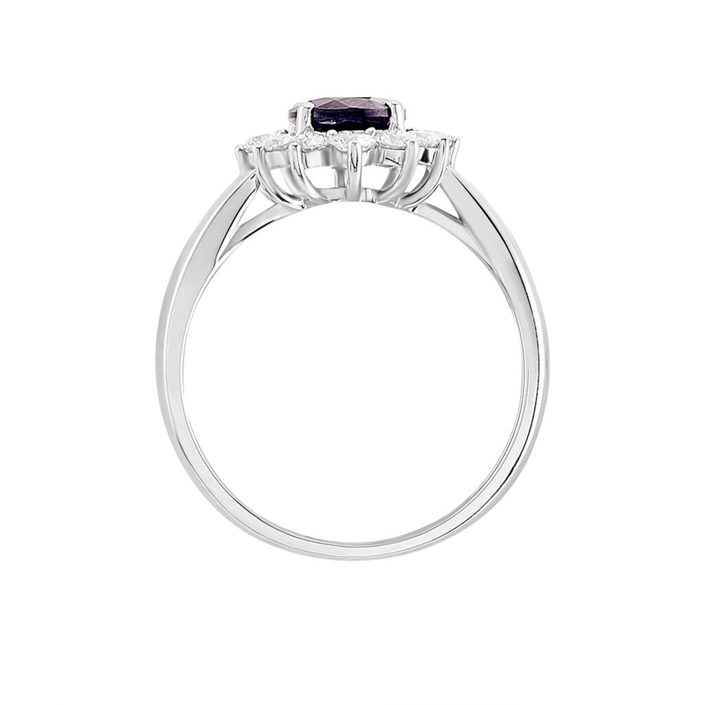 Bague Vladimir Or Blanc Saphir Et Diamant