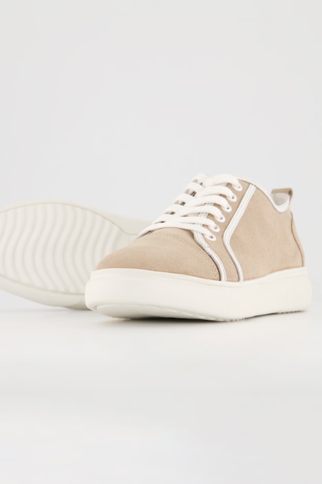 Veloursleder-Sneaker, Zierstreifen, Weite H