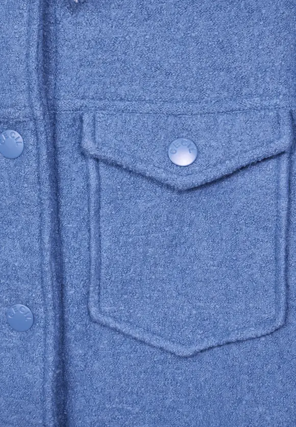 Jacke mit Wollanteil - water blue