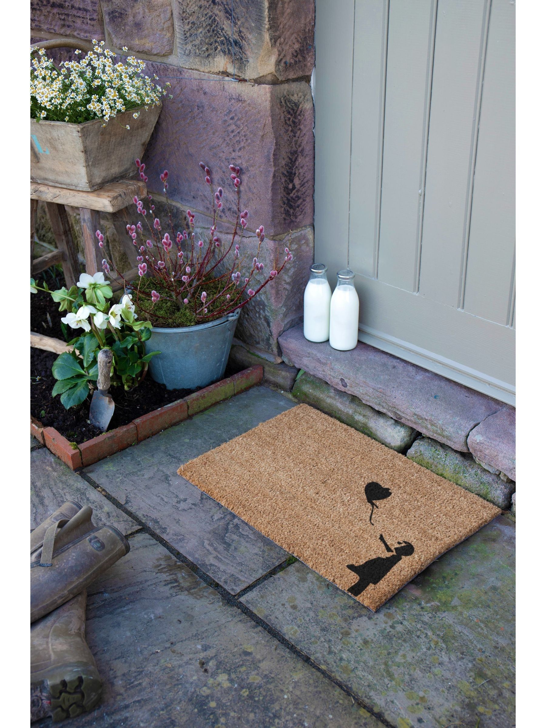 Artsy Mats Girl with a Balloon Graffiti Doormat