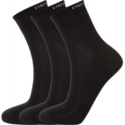 Endurance Bamboo Strømper 3-Pak Medium Skaft Sort