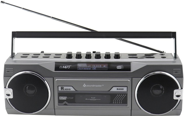 Soundmaster Digitalradio (DAB+) »SRR80TI« ( ) Display, Kassettendeck, Mikrofon, SD-Kartenslot, Senderspeicher